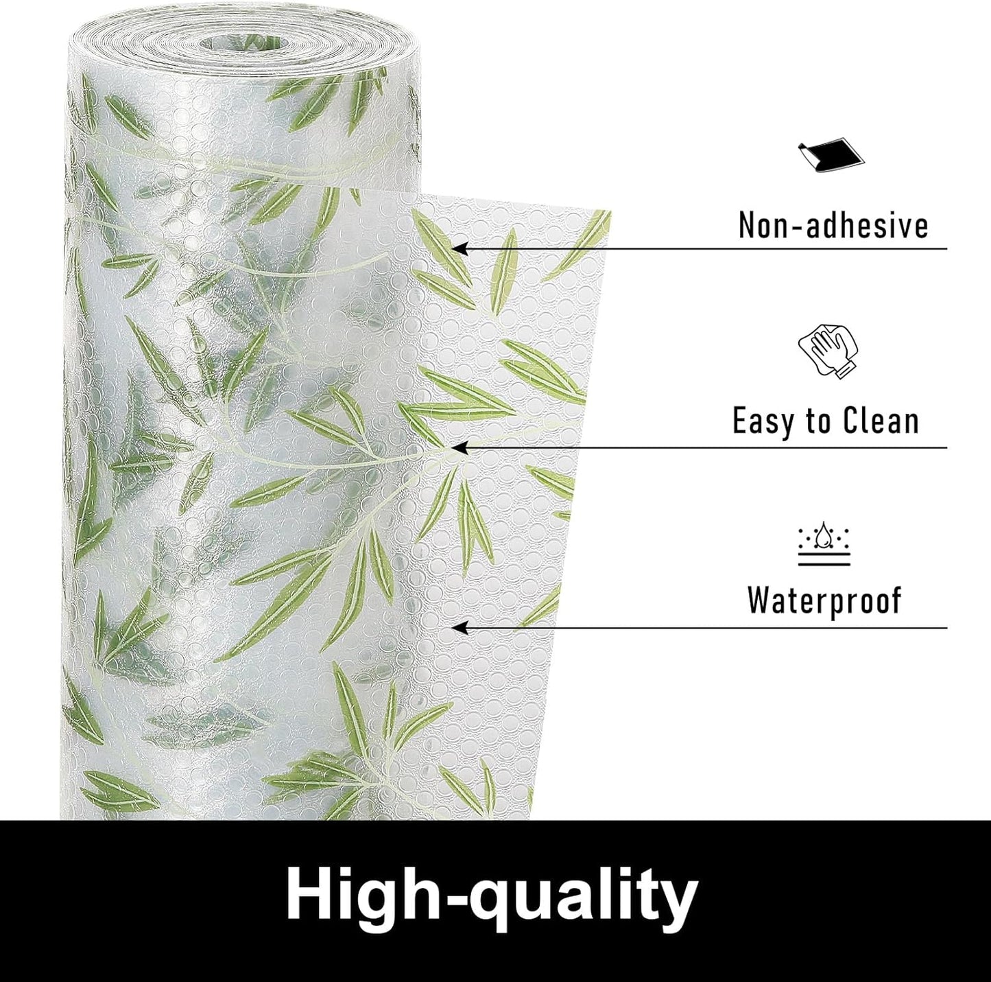 CooyesFridge Liners Shelf Liner for Kitchen Cabinets Refrigerator Liners Waterproof & Oil-Proof Kitchen Cupboard Liner Non Adhesive Drawer Mats EVA Material for Shelves