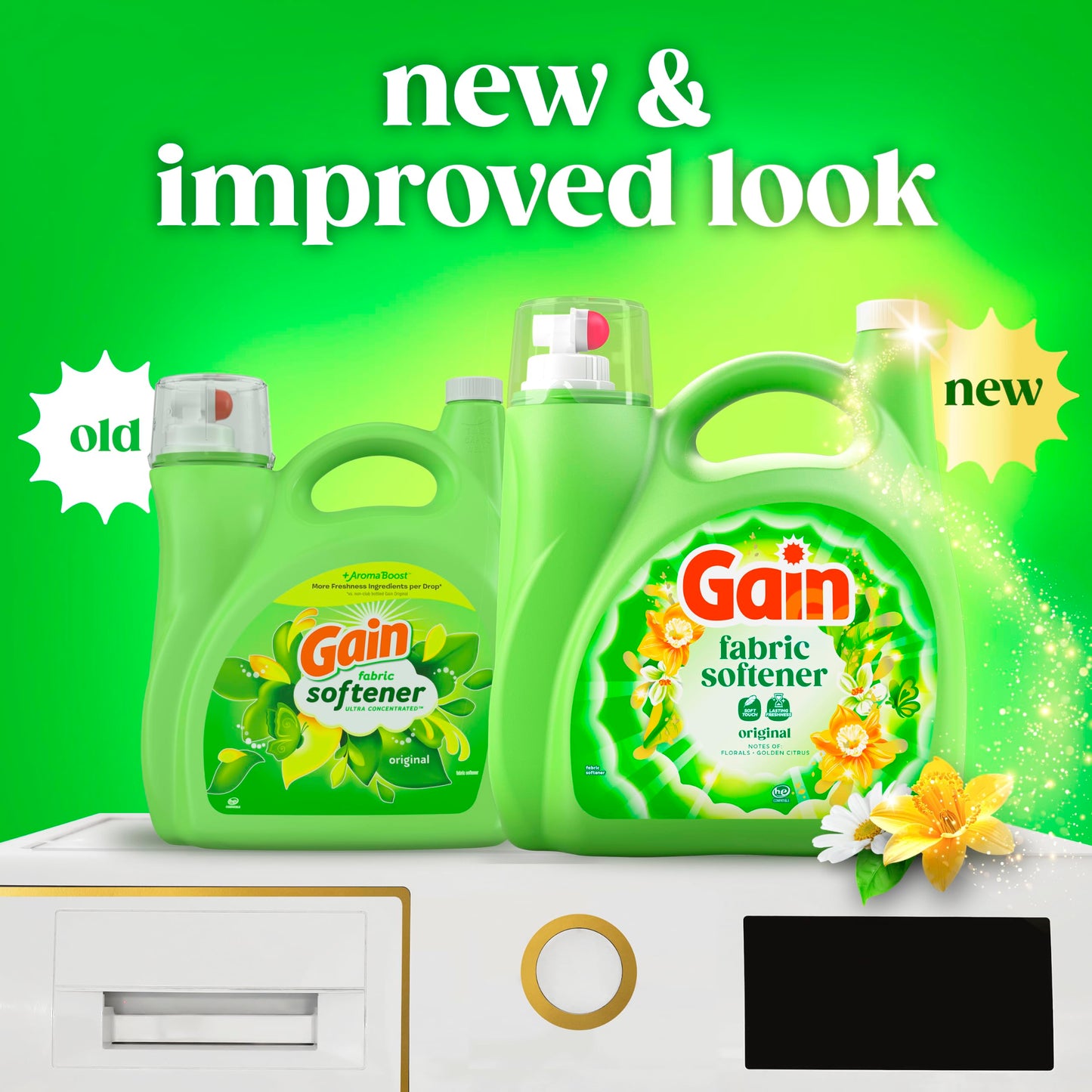 Gain, Liquid Laundry Fabric Softener, Laundry Conditioner, Long Lasting Scent, Softens, Freshness