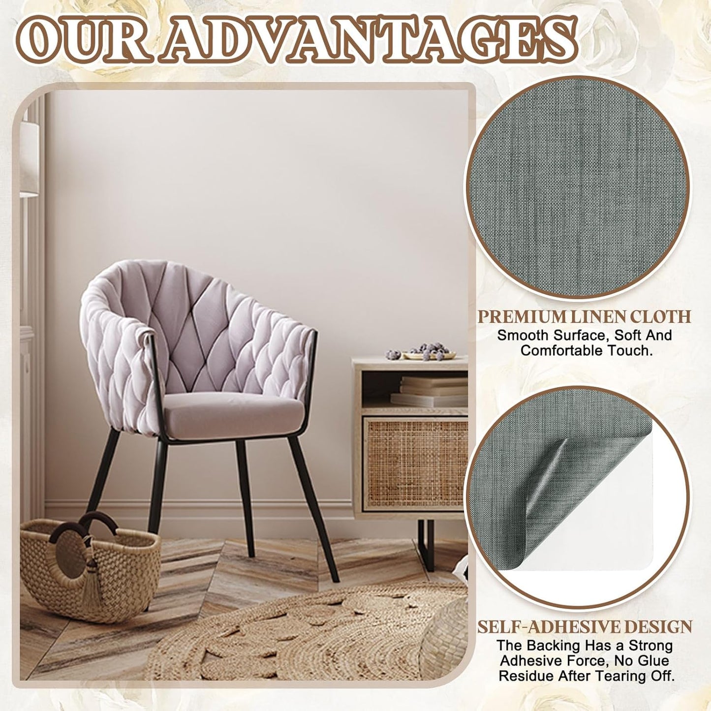 PATIKIL Linen Repair Patch, 8 x 11 Inch Self-Adhesive Linen Fabric Repair Patches for Sofa Couch Clothes Handbag Tents Car Seats Furniture, Dark Gray