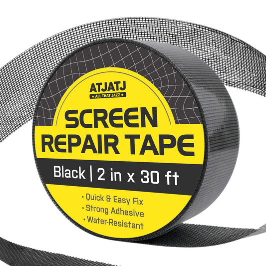 2in x 30ft (360in) Window Screen Repair Tape, Screen Door Replacement Kit, Mosquito Net Repair