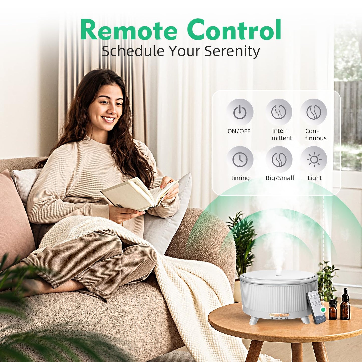 YOUENKITY 20-Hour Long-Lasting Aromatherapy, 500ML Essential Oil Diffuser