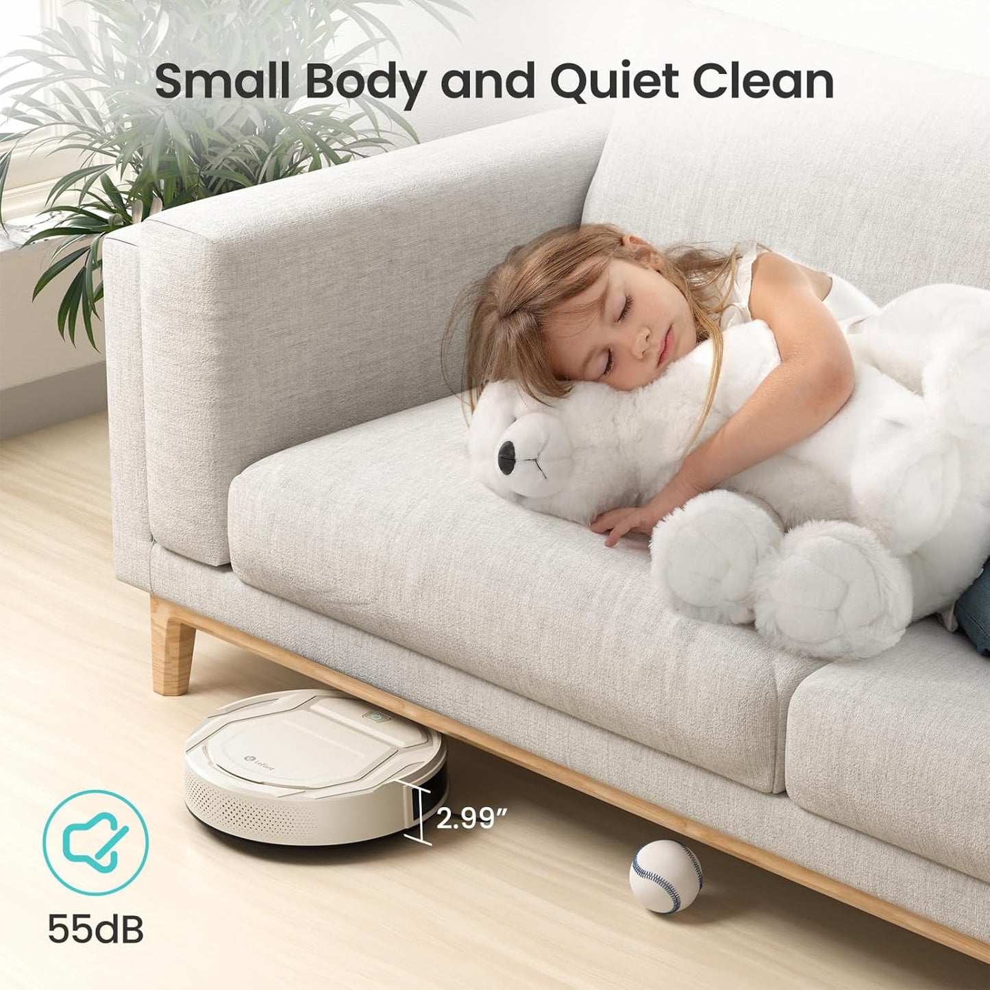 Lefant M210 Pro Robot Vacuum Cleaner,Easy to Use,120 Mins Runtime,6 Cleaning Modes,APP/Voice/WiFi/Alexa Control,Multi-Surface Cleaning