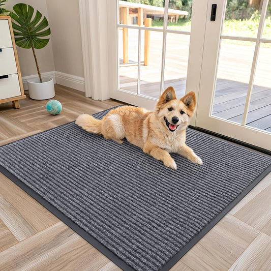 OLANLY Front Door Mat Indoor Outdoor Entrance, Waterproof Heavy Duty Doormat, Fade Resistant, Low