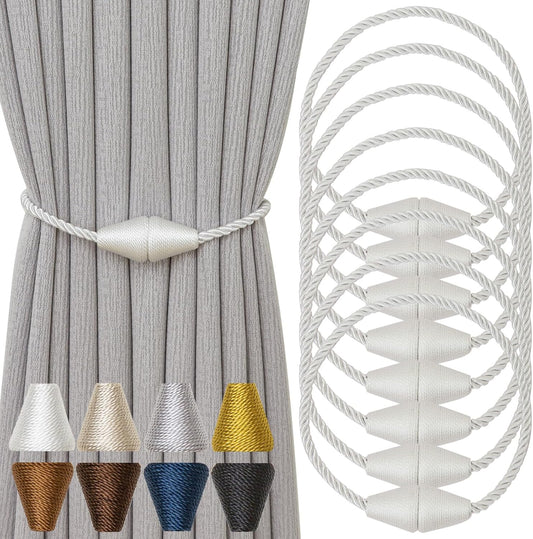 Magnetic Curtain Tiebacks 8 Pack Outdoor Rope Curtain Tie Backs Decorative Window Treatment