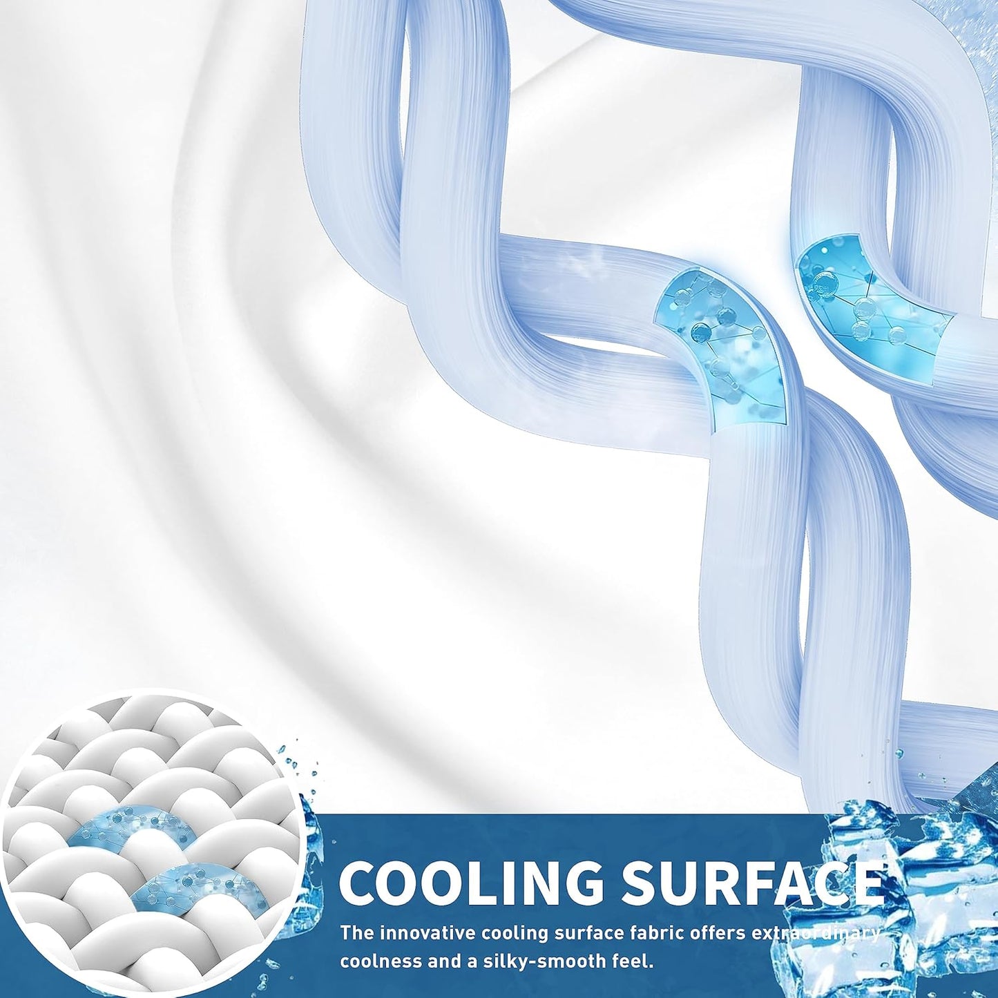 Sunflower Full Chill Soft Cooling Mattress Pad, Full Size, White, Waterproof, Deep Pocket, Machine Washable