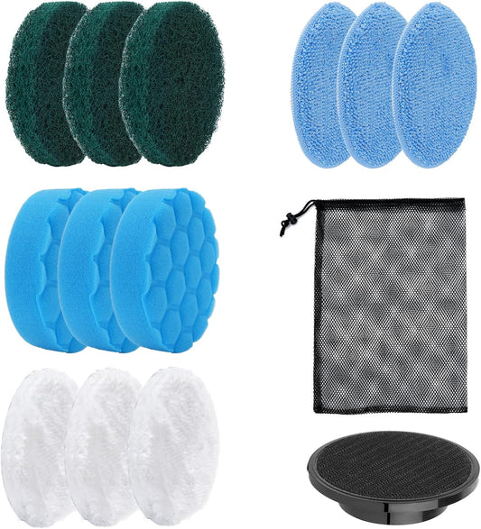 Electric Spin Scrubber Brush Heads Set, 12 Pack Replaceable Brush Heads for Cordless Power Scrubber, for Household Cleaning Brushes Kitchen Bathroom Floor Tile Car