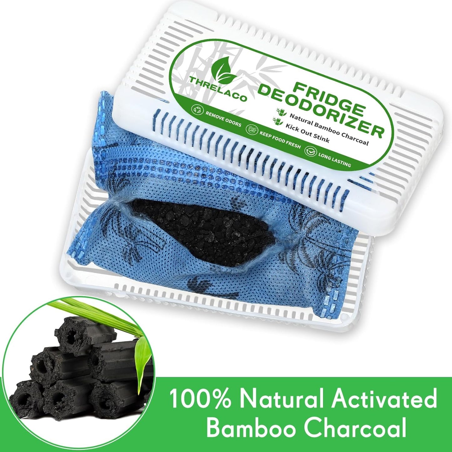 15 Pack Refrigerator Deodorizer Activated Charcoal Fridge Deodorizer Odor Eliminator for Refrigerators Wardrobe Closet Car Coolers and Basement