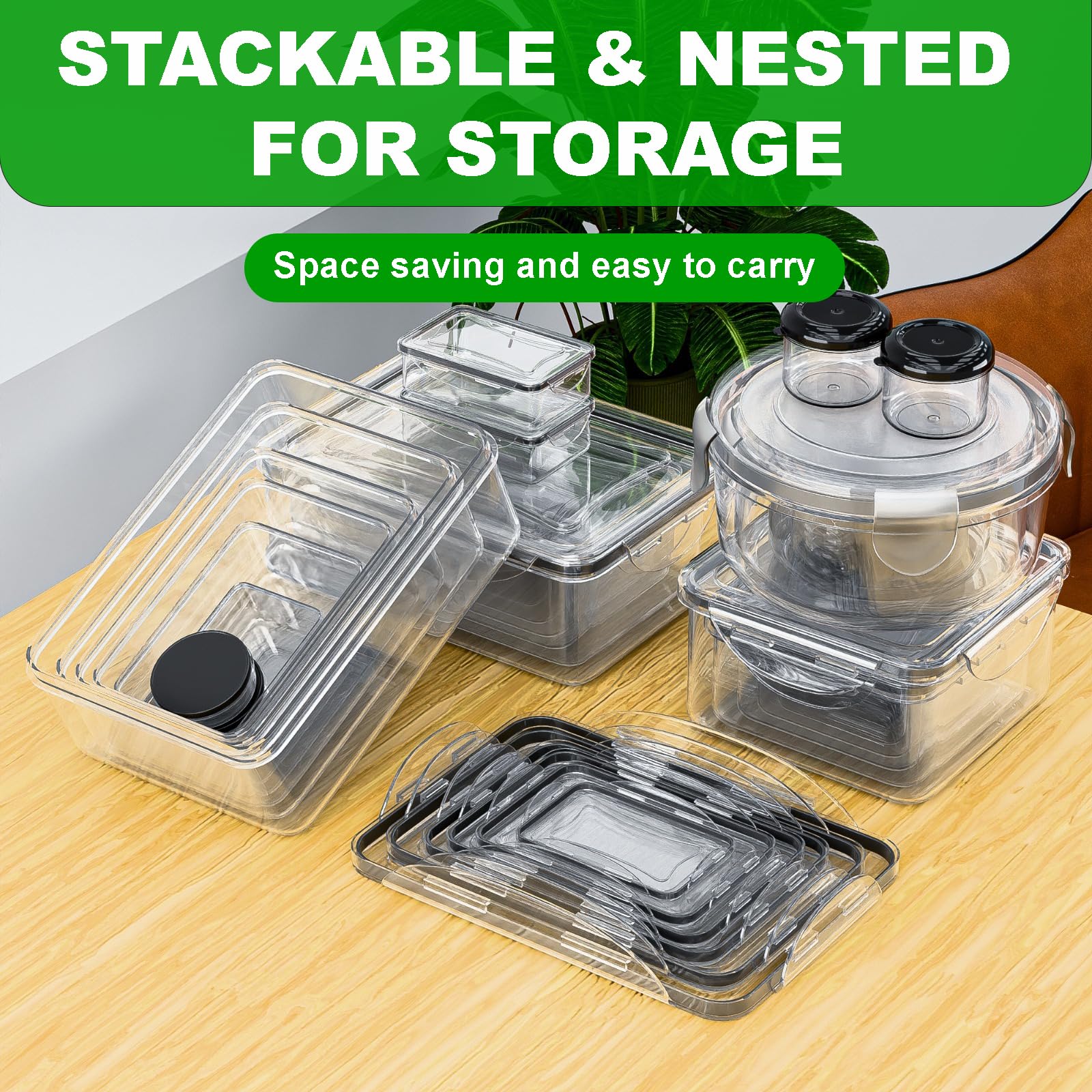 54 Pcs Food Storage Containers with Lids Airtight, (27 Containers &27 Lids) Reusable BPA-Free