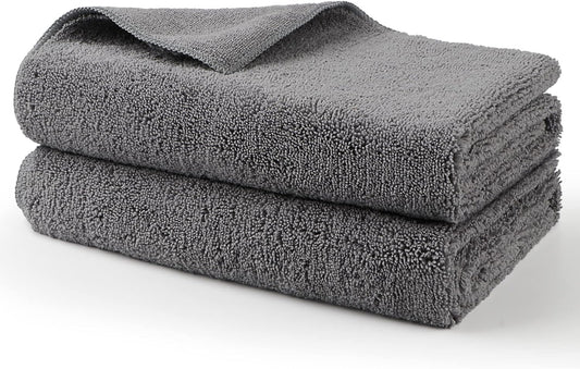 HOMEXCEL Professional Large Microfiber Car Drying Towels 2 Pack, Lint Free, Scratch Free, Highly