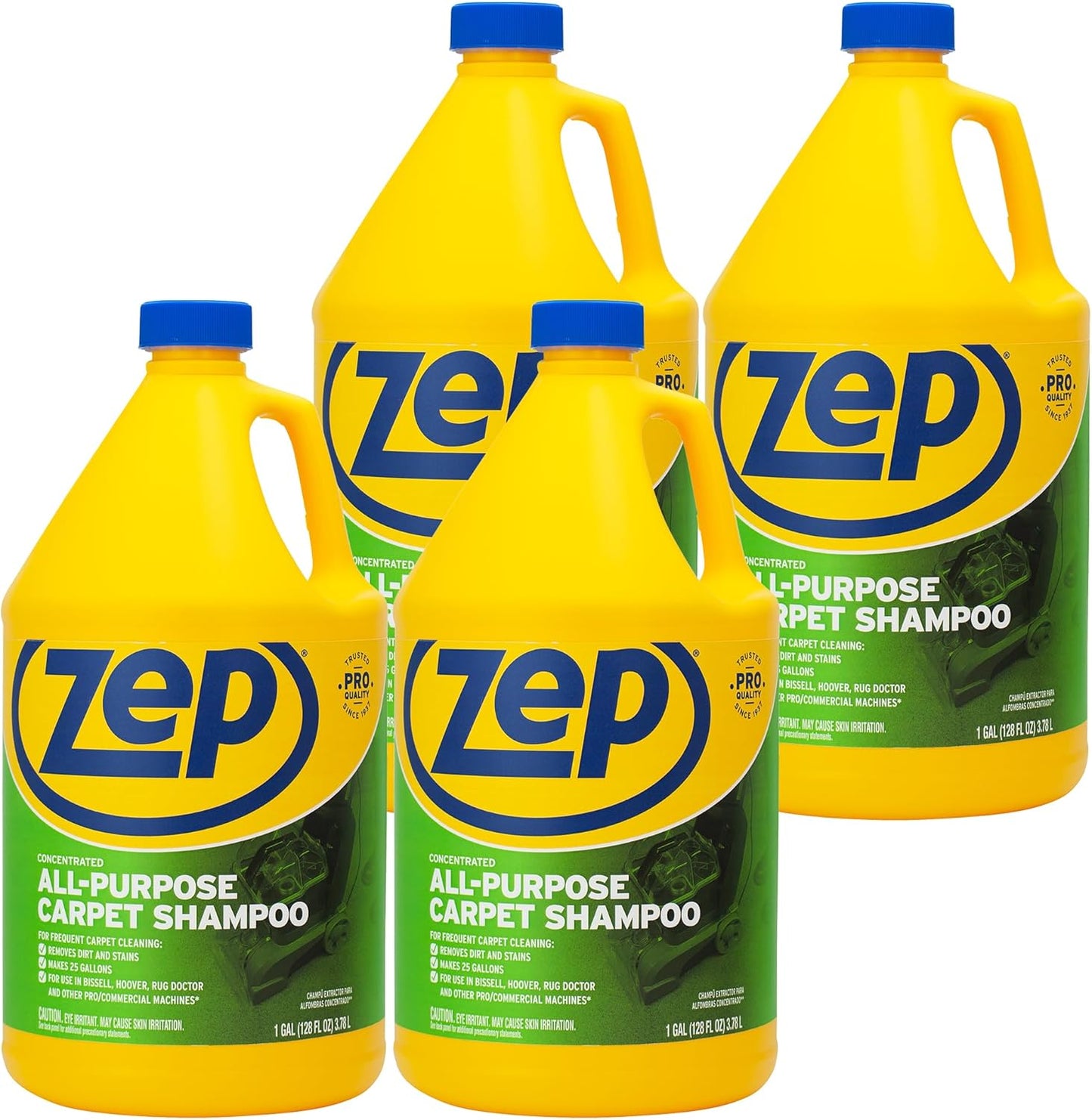 ZEP All-Purpose Carpet Shampoo Concentrate 128 ounce ZUCEC128 (Case of 4)
