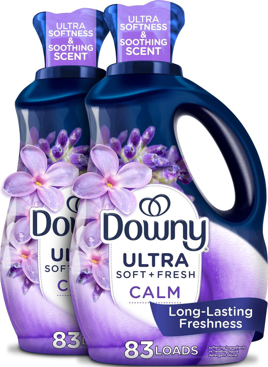 Downy Infusions CALM Liquid Fabric Softener, Soothing Lavender And Vanilla Bean, 56 Fl Oz, Fabric