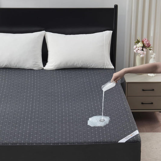 BEDLORE King Mattress Protector, Waterproof Noiseless Mattress Cover with Deep Pocket for 6-18