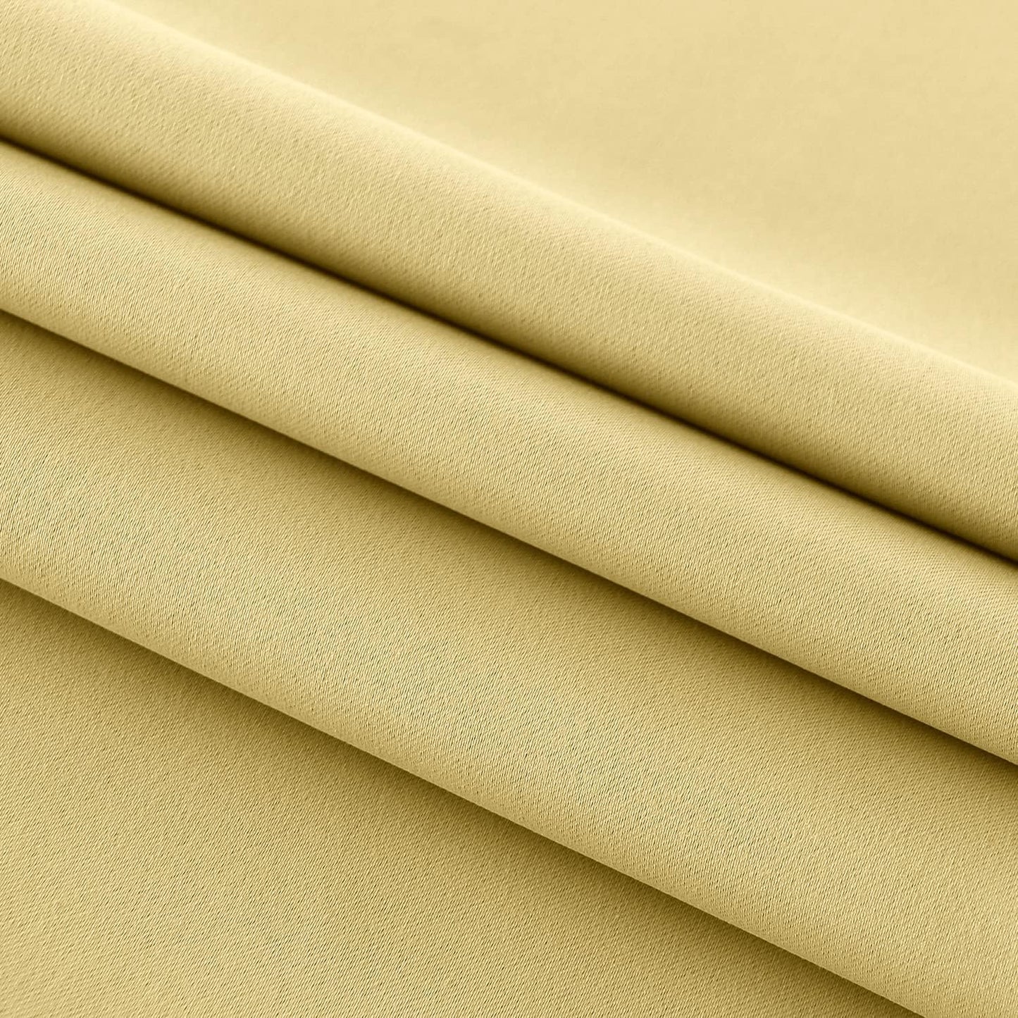 DWCN French Door Curtains – Rod Pocket Thermal Blackout Curtain for Doors with Glass Window, Kitchen and Patio Doors for Privacy, 54 X 72 Inches Long, 1 Curtain Panel with Tieback, Light Yellow