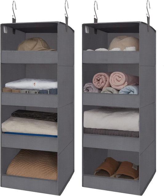 GRANNY SAYS 4-Shelf Hanging Organizer, Closet Hanging Shelves, Closet Hanging Storage Organizers