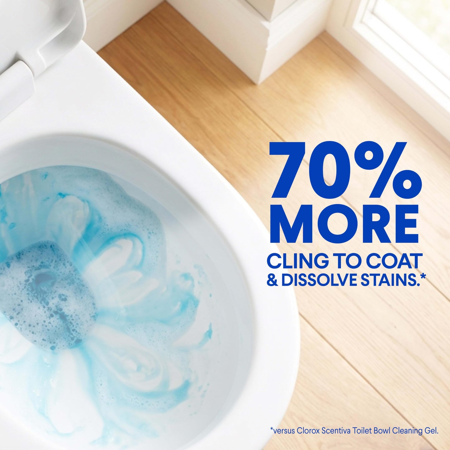 Clorox Toilet Bowl Cleaner Heavy-Duty Gel, Arctic Clean, Bleach-Free Stain Remover, Kills 99.9% of