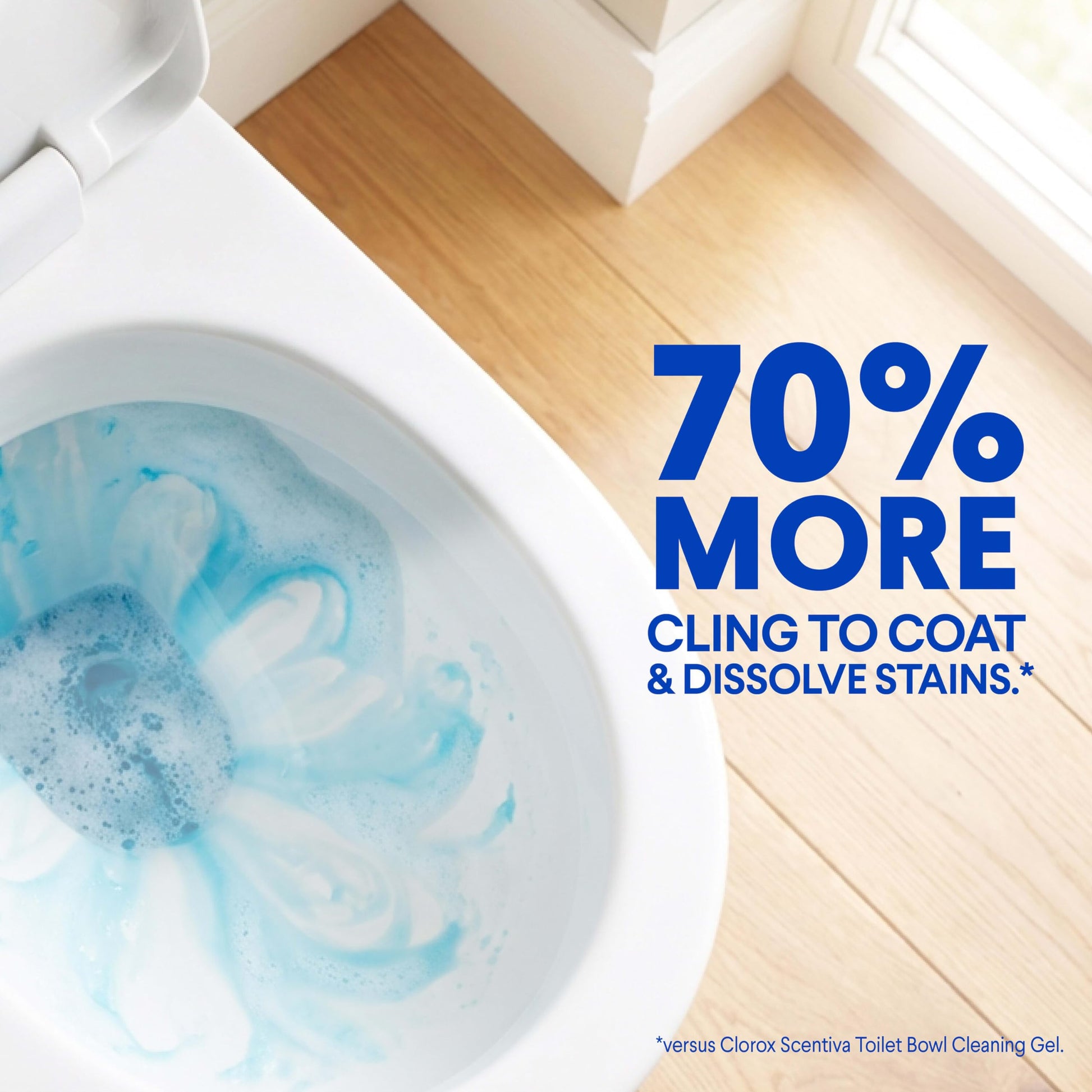 Clorox Toilet Bowl Cleaner Heavy-Duty Gel, Arctic Clean, Bleach-Free Stain Remover, Kills 99.9% of