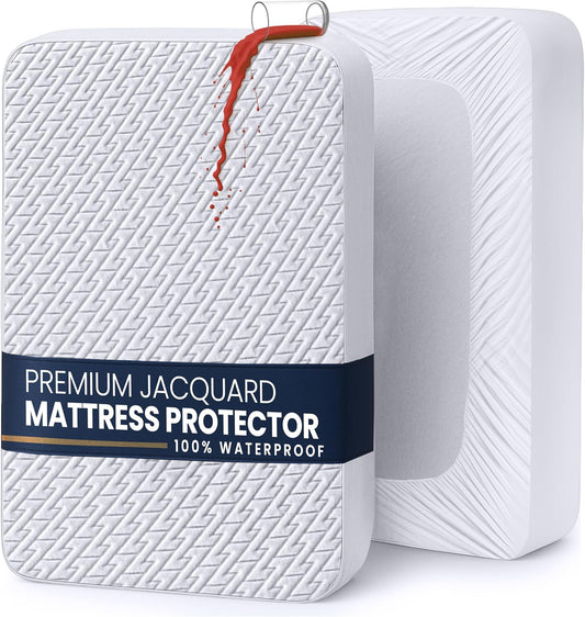 Utopia Bedding Waterproof Mattress Protector California King Size, Premium 3D Air Soft Fabric Mattress Cover, Fits 17 Inches Deep, Breathable, Fitted Style with Stretchable Pockets