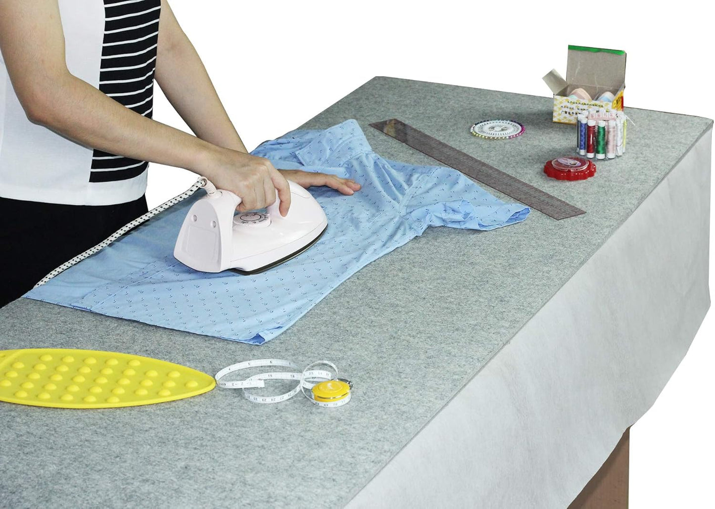 Wool Pressing Mat 60" x 22" Quilting Ironing Pad - 100% New Zealand Felted Wool Iron Board for Quilters, Great for Quilting & Sewing Projects by SAVINA