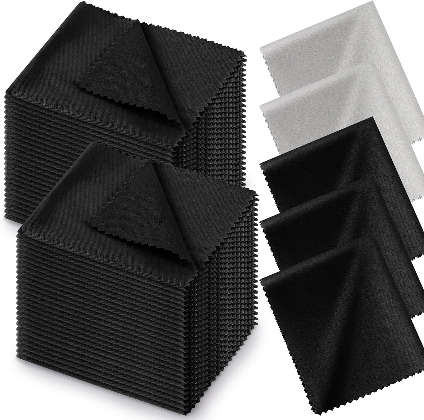 50Pcs Microfiber Cleaning Cloths, Eye Glass Clean Cloth, Eyeglass Phone Lens Wipes, Washable