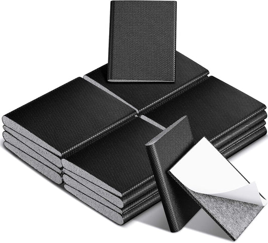 Zonon 32 Pieces Door Corner Seal Weatherstripping Exterior Door Frame Seal Draft Stopper Adhesive Corner Pads for Weather Stripping and Draft Protection (Black)