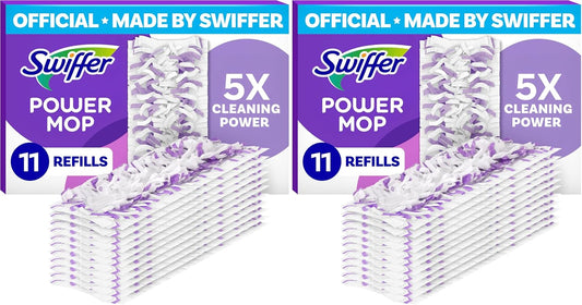 Swiffer PowerMop Multi-Surface Mopping Pad Refills, Made by Swiffer, for Floor Cleaning, 11 Count (Pack of 2)