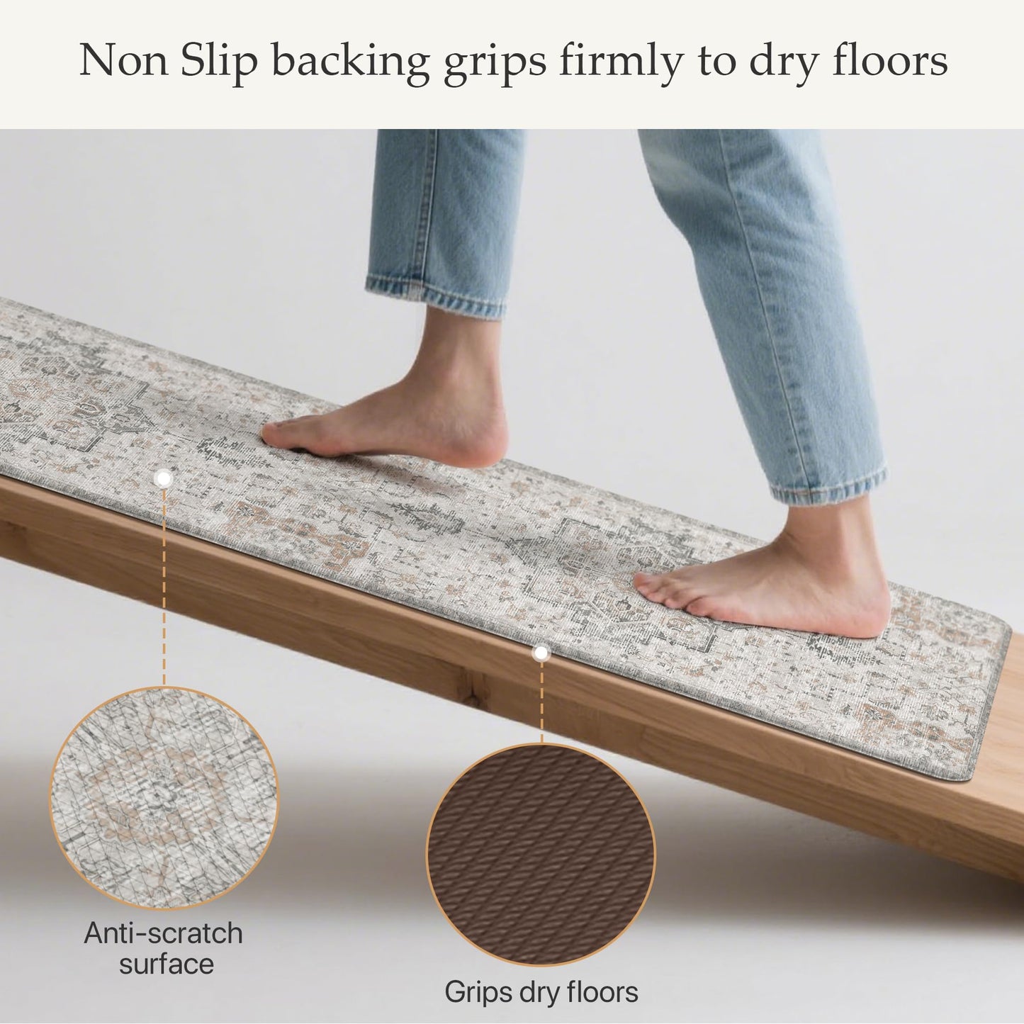 GENIMO Anti Fatigue Kitchen Mats for Floor 2PCS, Cushioned Standing Mats