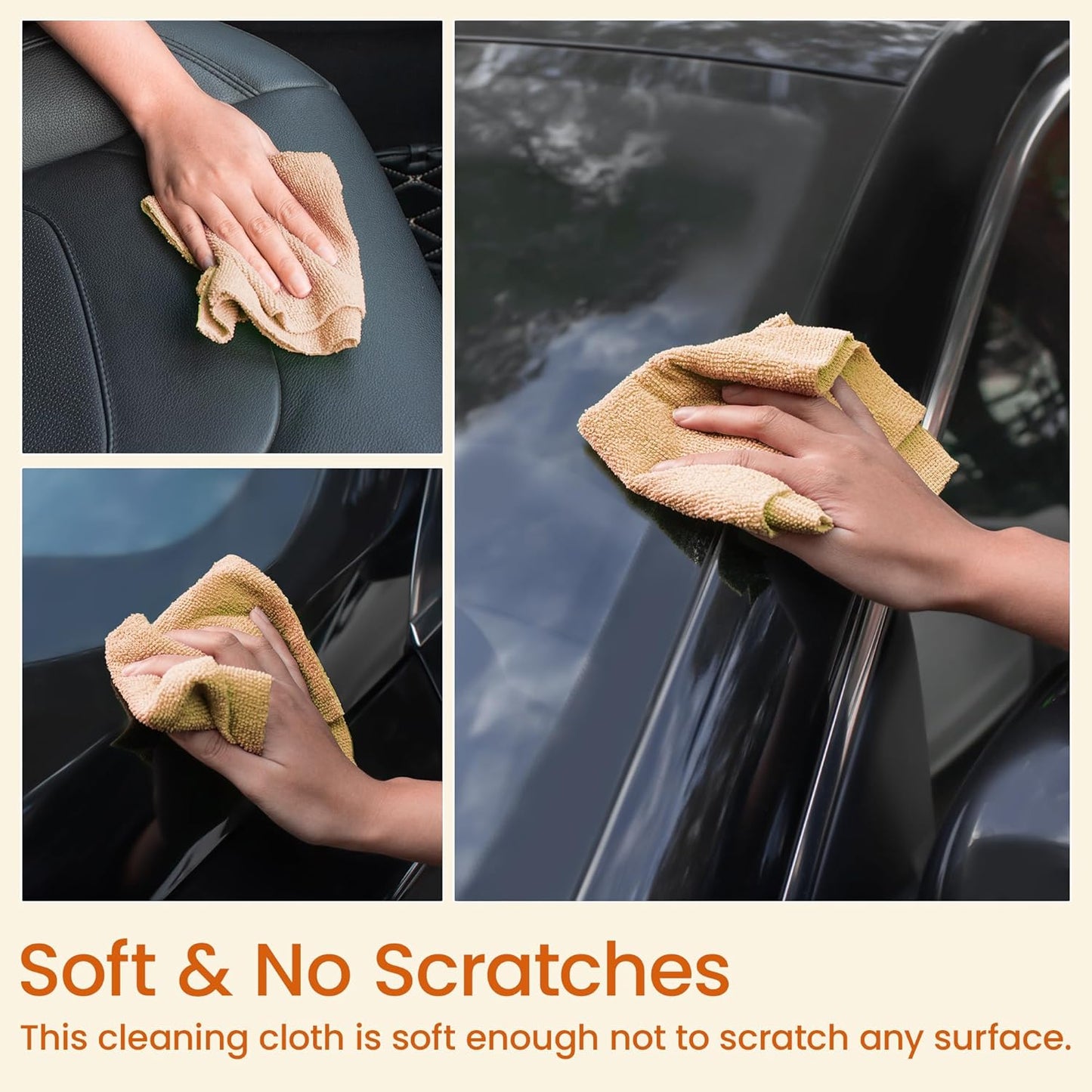 Greenfound Microfiber Cleaning Cloth Roll -80 Pack, 11.5x11.5, Tear Away Towels, Reusable and Washable Rags, Orange