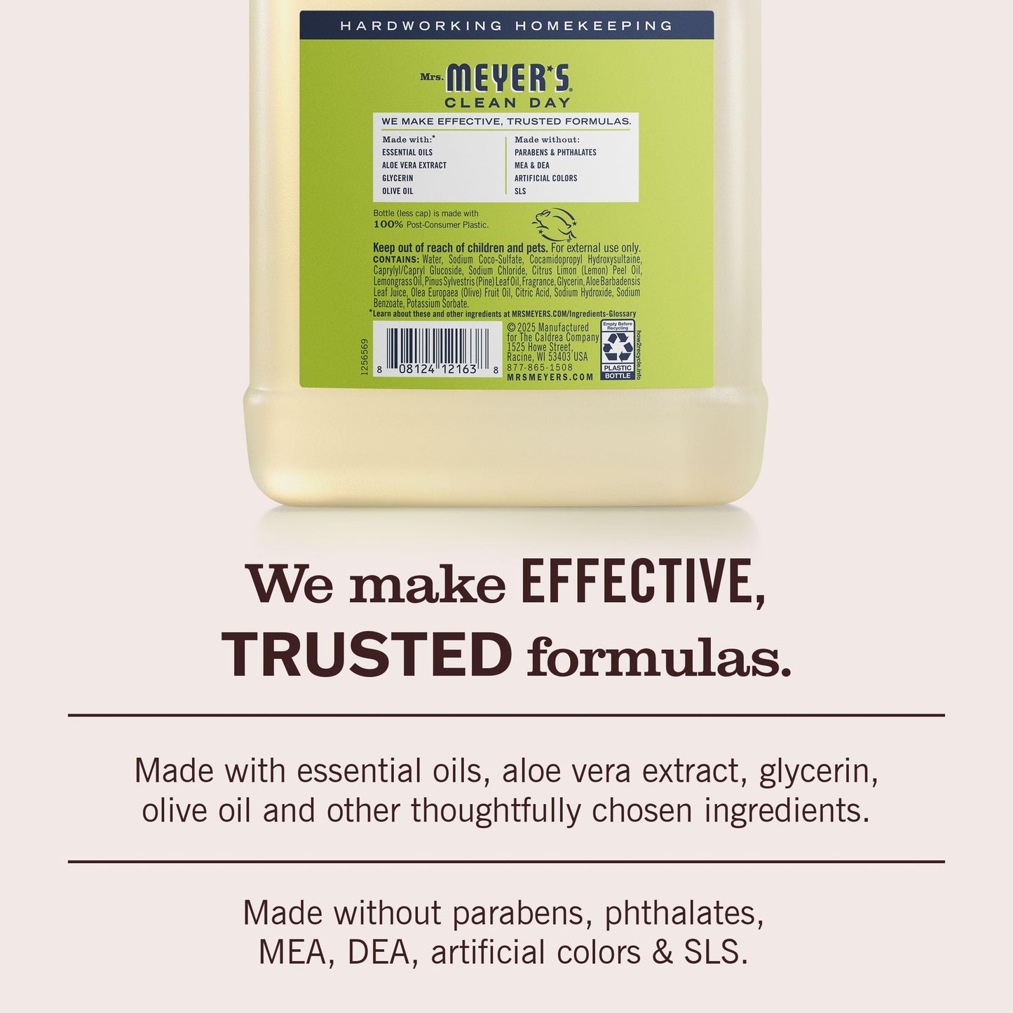 Mrs. Meyer's Clean Day, Hand Soap Refill, Lemon Verbena Scent, 33 Fl Oz