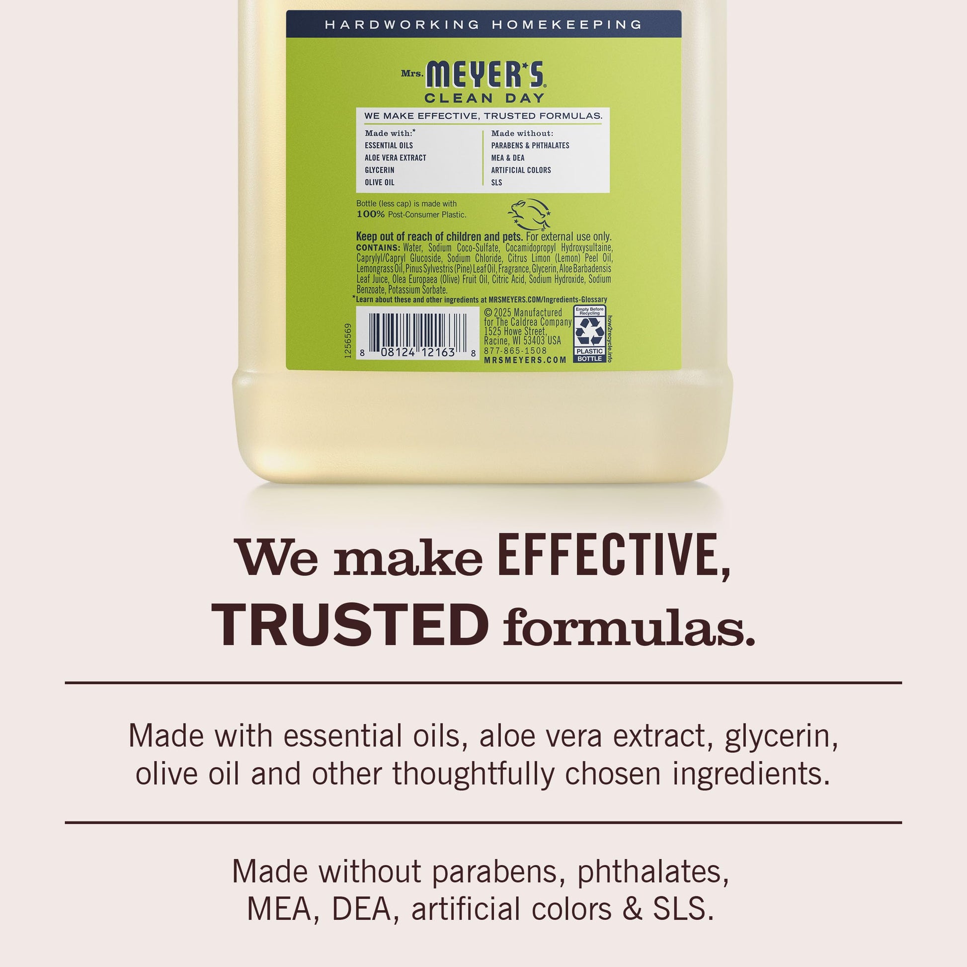 Mrs. Meyer's Clean Day, Hand Soap Refill, Lemon Verbena Scent, 33 Fl Oz
