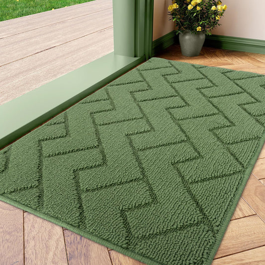 hicorfe Indoor Doormat,Front Back Door Mat TPR Backing Non Slip Mats 20"x31.5" Absorbent Resist