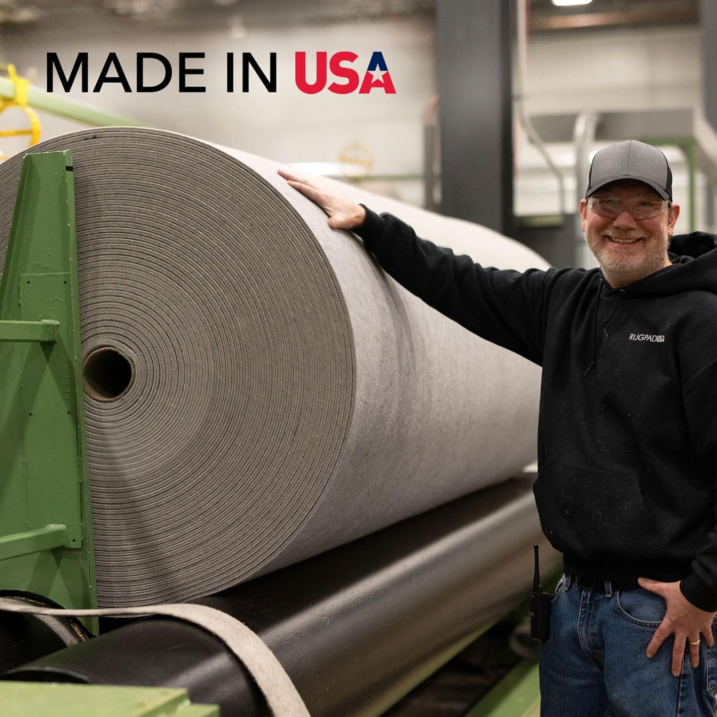 RUGPADUSA - Eco-Plush - 9'x12' - 1/4" Thick - 100% Felt - Premium Cushioned Rug Pad - Available in 3 Thicknesses, Many Custom Sizes