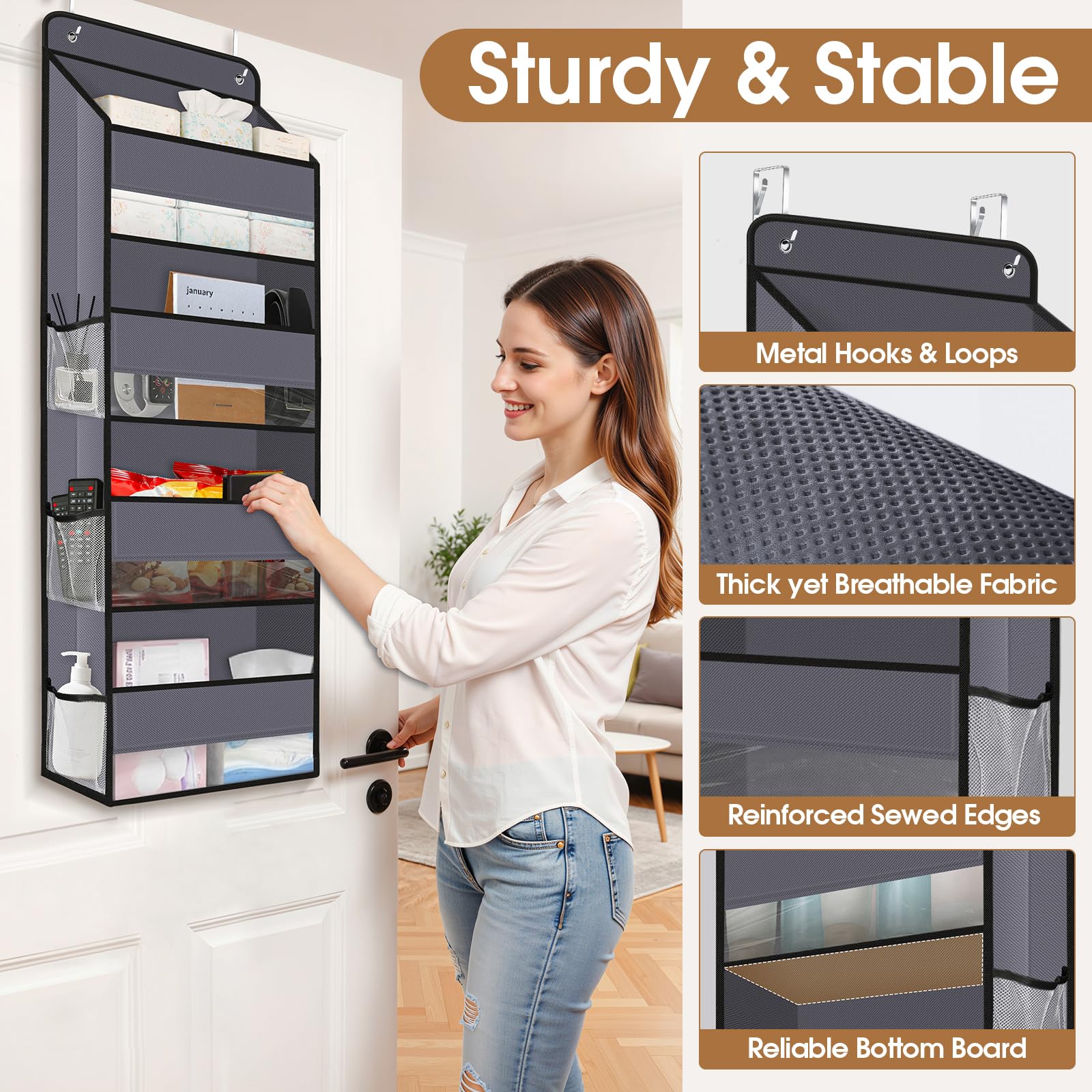 Over The Door Organizer Storage behind Door Hanging Organizer for Nursery