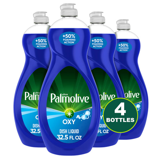 Palmolive Ultra Liquid Dish Soap, Oxy Power Degreaser - 32.5 Fluid Ounce (4 Pack)