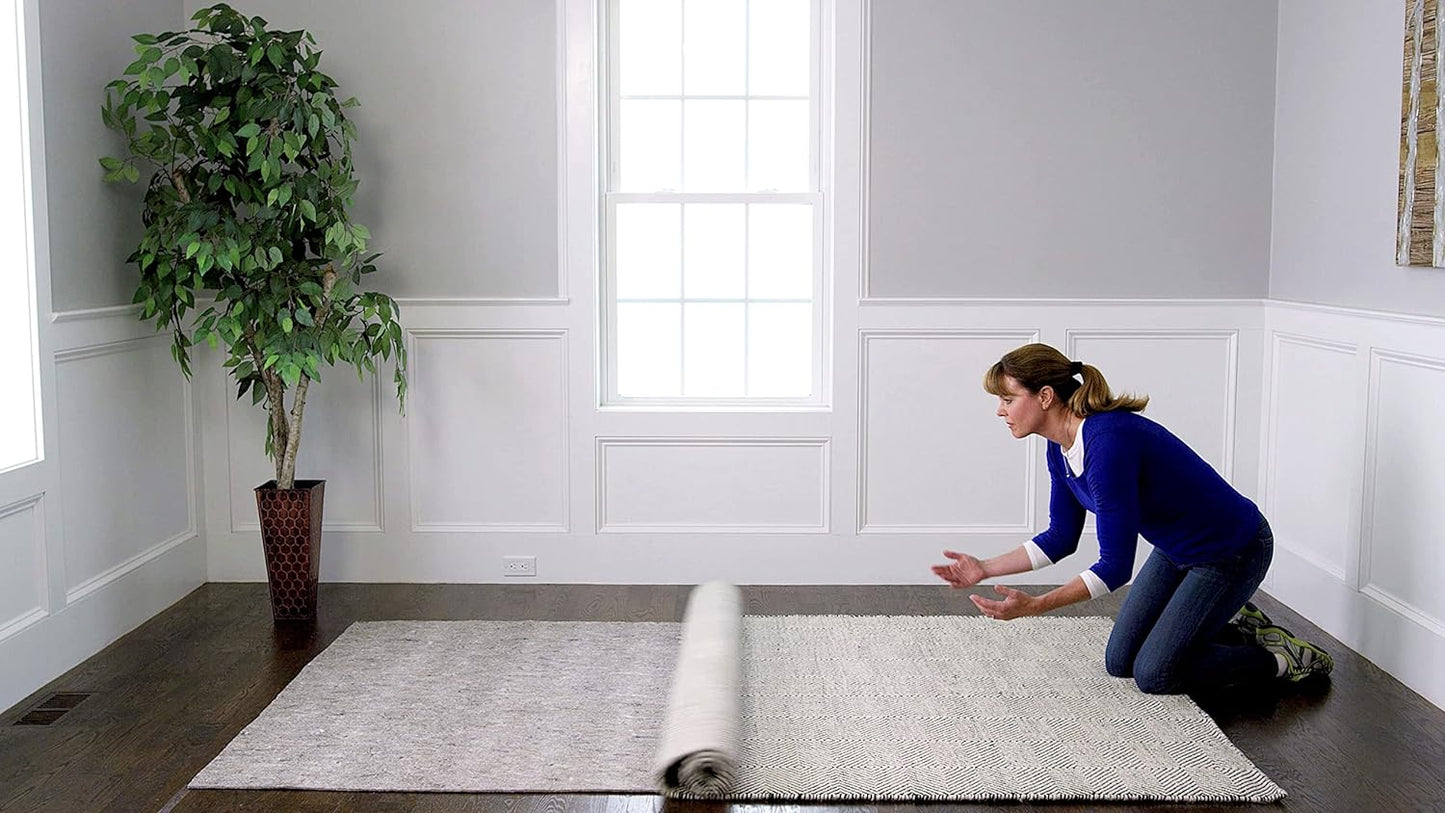 RUGPADUSA - Dual Surface - 2'x4' - 1/8" Thick - Felt + Rubber - Non-Slip Backing Rug Pad - Adds Low-Profile Comfort and Protection