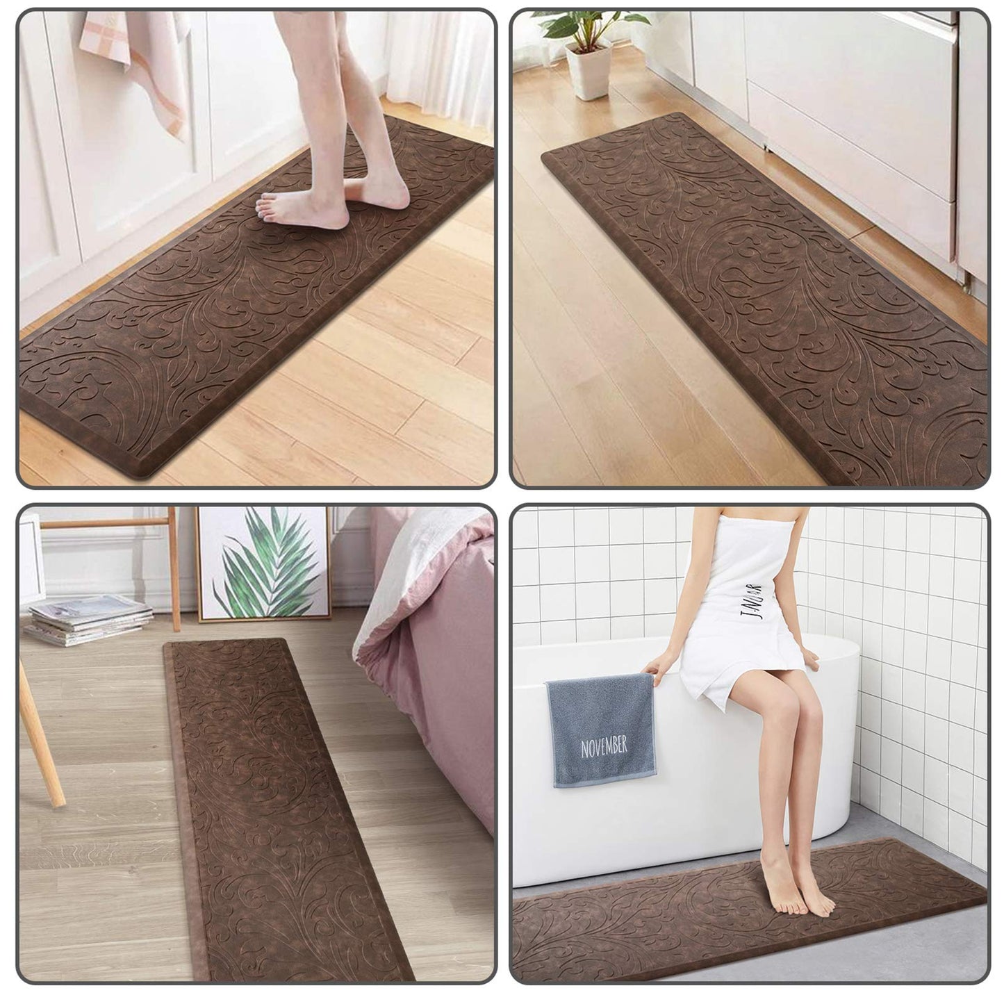 Kitchen Mat Cushioned Anti-Fatigue Comfort Standing Mat Rug for Home,Office