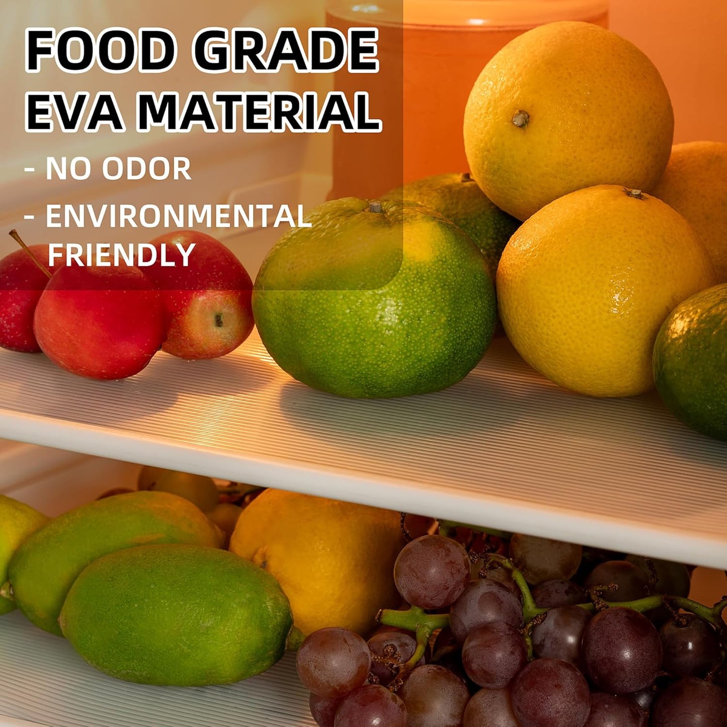 Shelf Liner Non Slip,Non Adhesive Cabinet Liner,Waterproof Drawer Liner,Food-Grade EVA Material for Kitchen Cabinets,Drawers,Refrigerators-Odorless & Easy to Cut-12 x 240 inches x 2 Rolls,Thickened