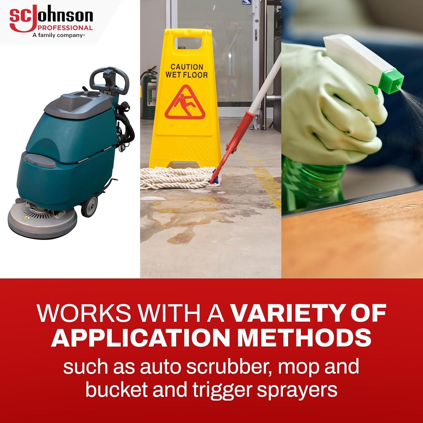 SC Johnson Professional Heavy Duty Neutral pH Floor and Surface Cleaner, Floor Cleaner Concentrate, 32 fl. oz. Bottle, Case of 6, for Professional Use Only