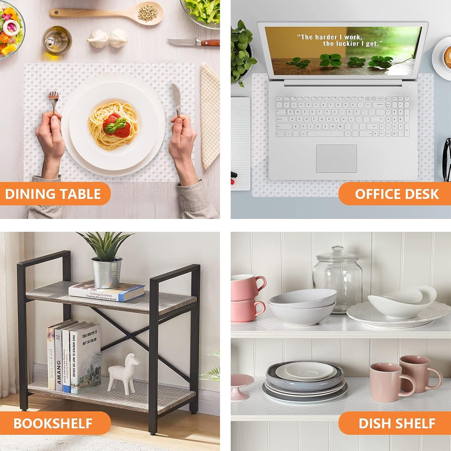 Shelf Liners for Kitchen Cabinets Refrigerator Liners Waterproof & Oil-Proof Kitchen Cupboard Liner Non-Slip Drawer Mats EVA Material Non Adhesive Fridge Mats for Shelves - Clear 23.6 x 78.7 Inches