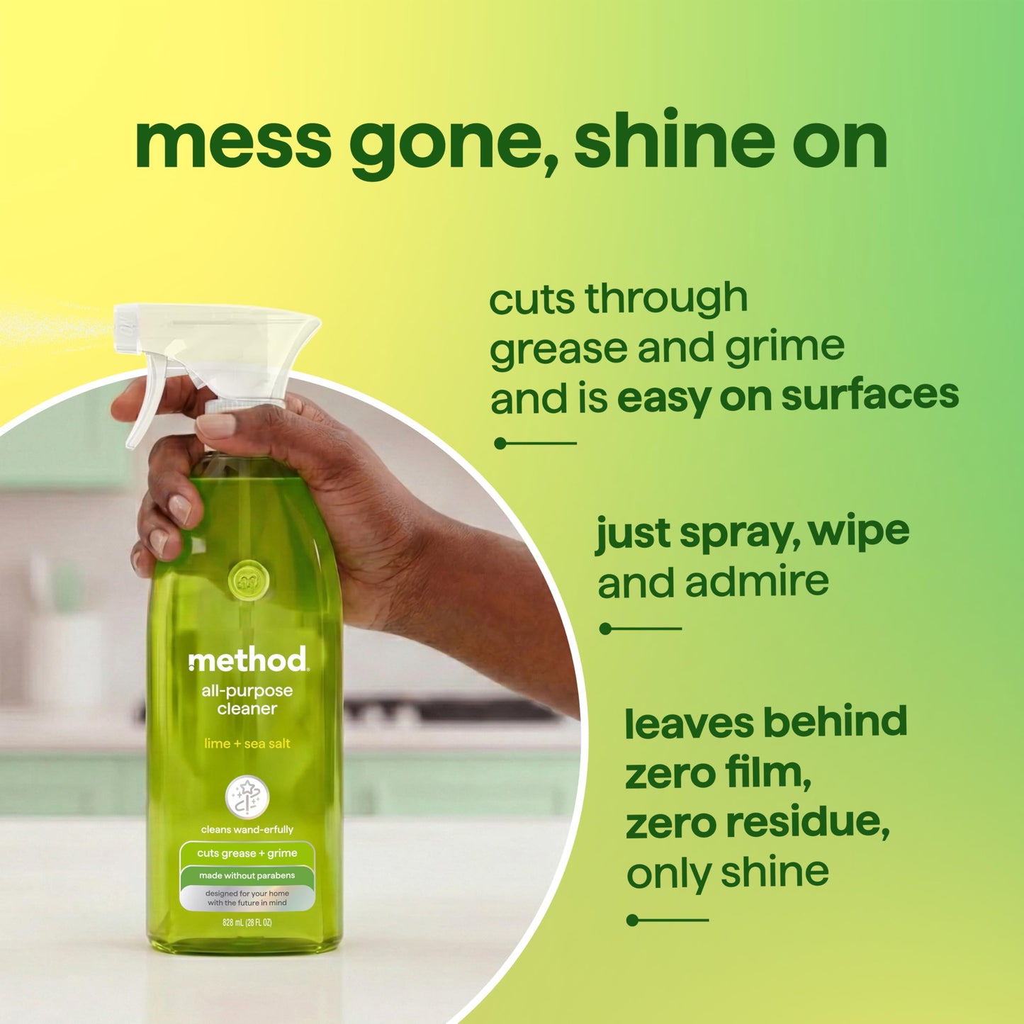 method All-Purpose Cleaner Spray, Lime + Sea Salt, 28 fl oz