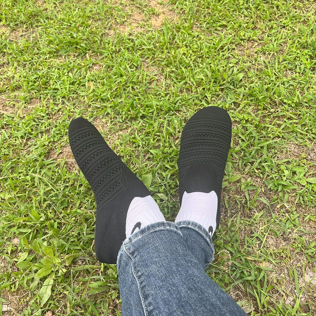 QZKDM Lightweight Slip on Grip Indoor House Slippers Barefoot Non Slip Home Exercise Yoga Shoes for Men Women