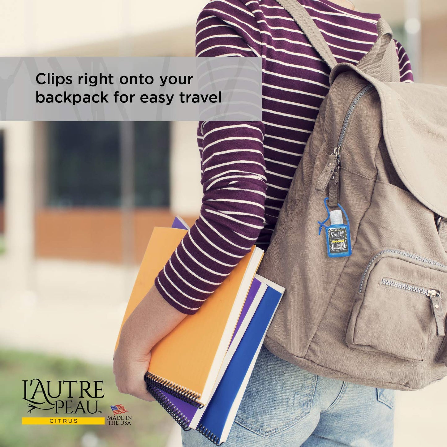 L'AUTRE PEAU Advanced Hand Sanitizer Gel with Aloe Vera, Citrus Scented 0.5 Fl Oz Jelly Wrap Travel Size Multi Pack – Flip Cap Bottles (6pc)