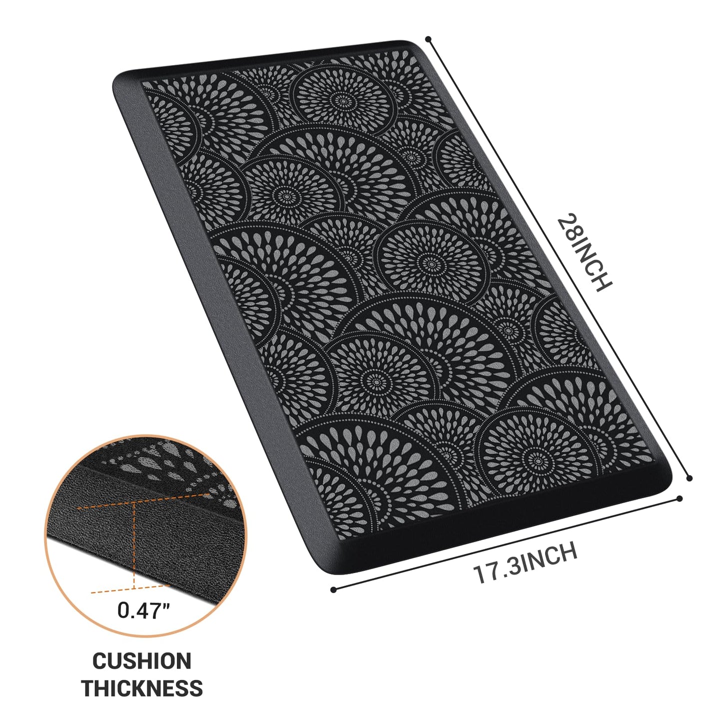 Mattitude Kitchen Mat, Waterproof Non-Slip Standing Mats and Rugs