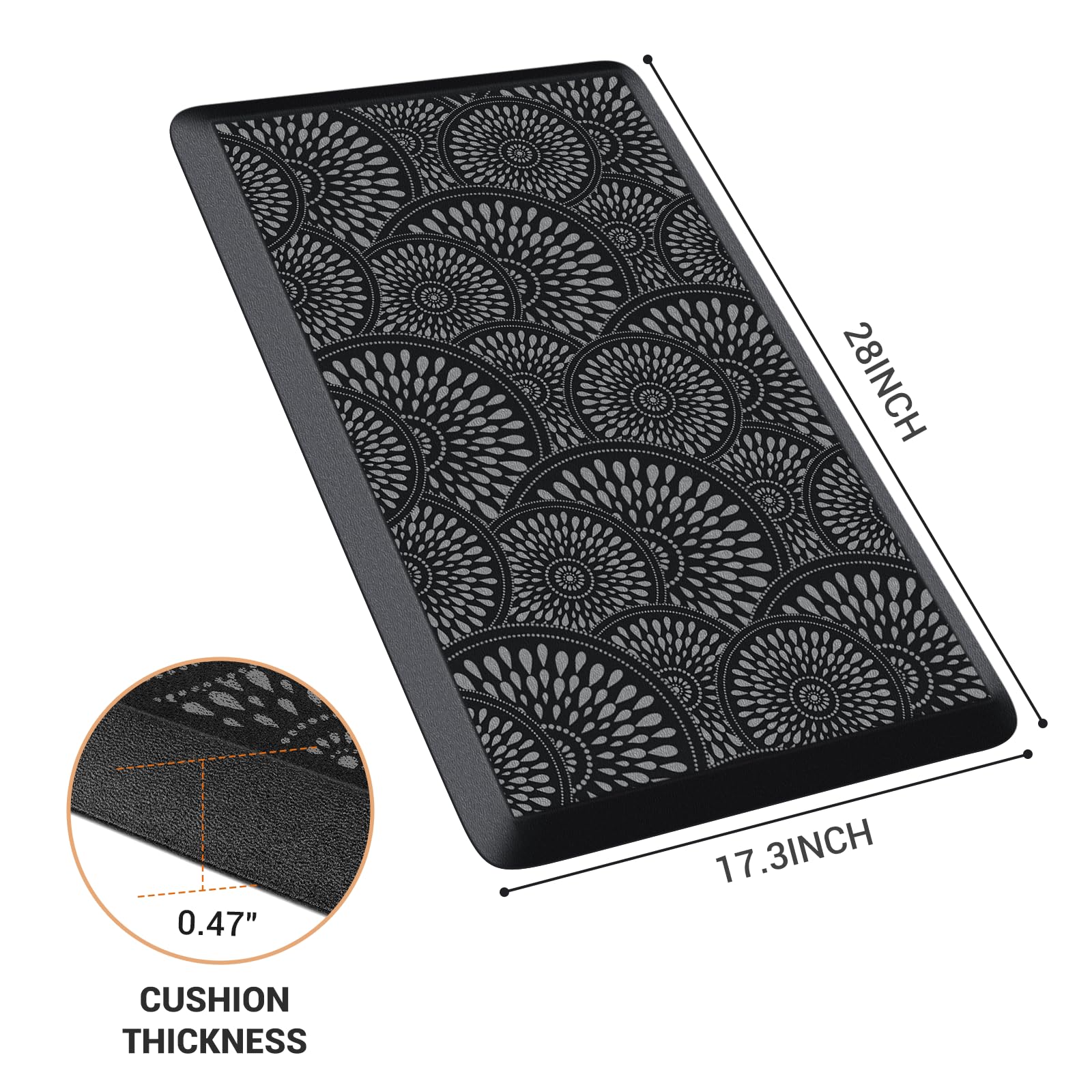 Mattitude Kitchen Mat, Waterproof Non-Slip Standing Mats and Rugs