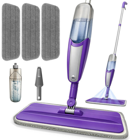 Beyoco Spray Mop for Hardwood Floors Cleaning with 3 Washable Pads