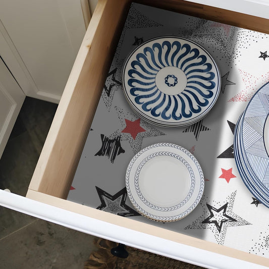 Shelf Liner 18" W x 384" L Long Non Adhesive Kitchen Drawer Liner, Waterproof Shelf Liner Durable Anti-Slip for Kitchen Cabinets