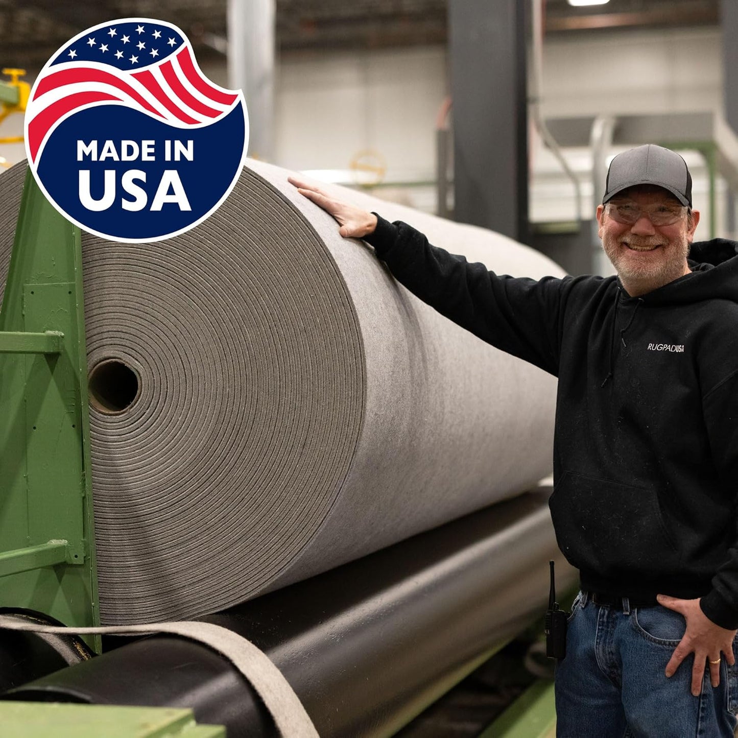 RUGPADUSA - Eco-Plush - 11'x13' - 3/8" Thick - 100% Felt - Extra Cushioned Rug Pad - Available in 3 Thicknesses, Many Custom Sizes