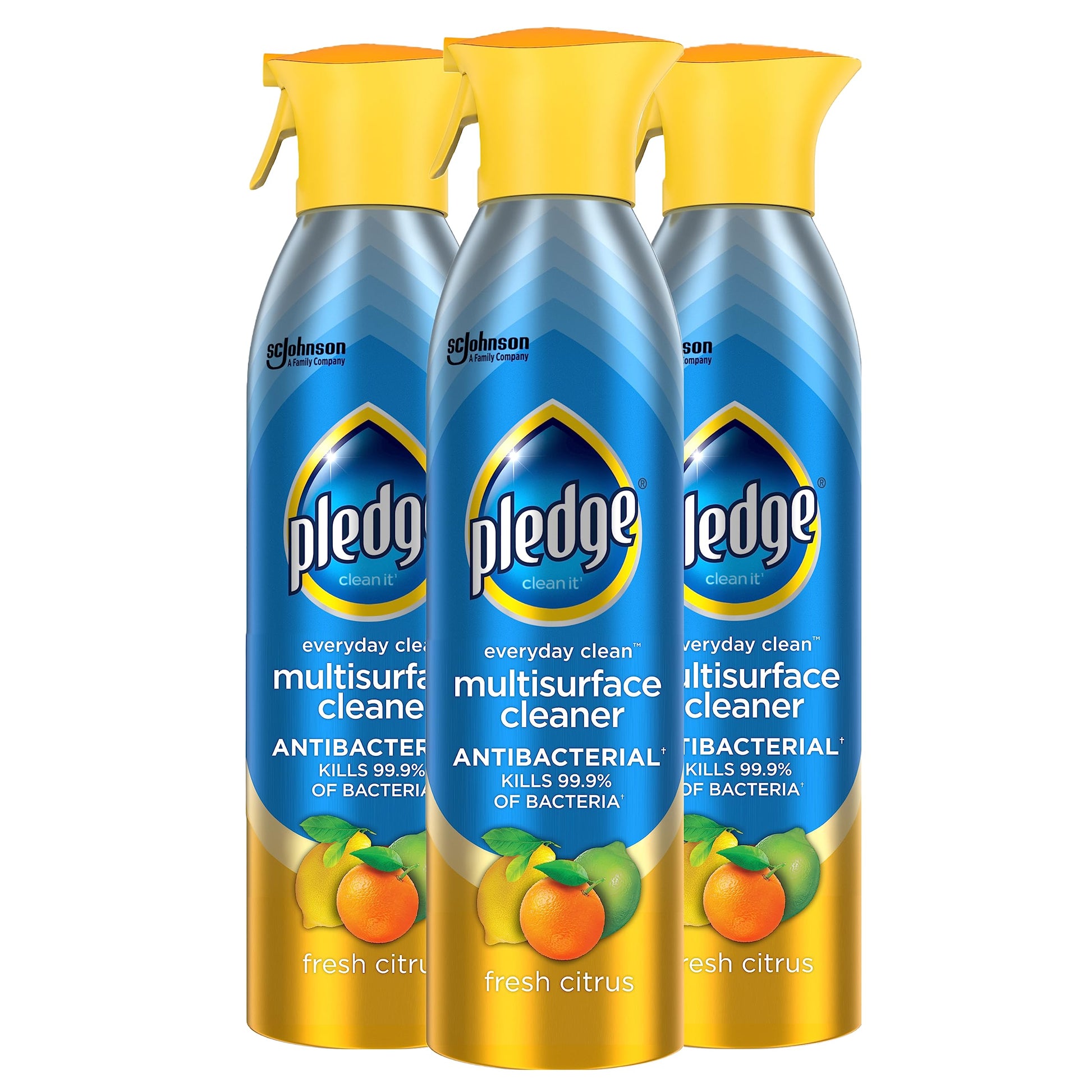 Pledge Antibacterial Multisurface Cleaner Spray, Wood Furniture, Stainless Steel, and Electronics