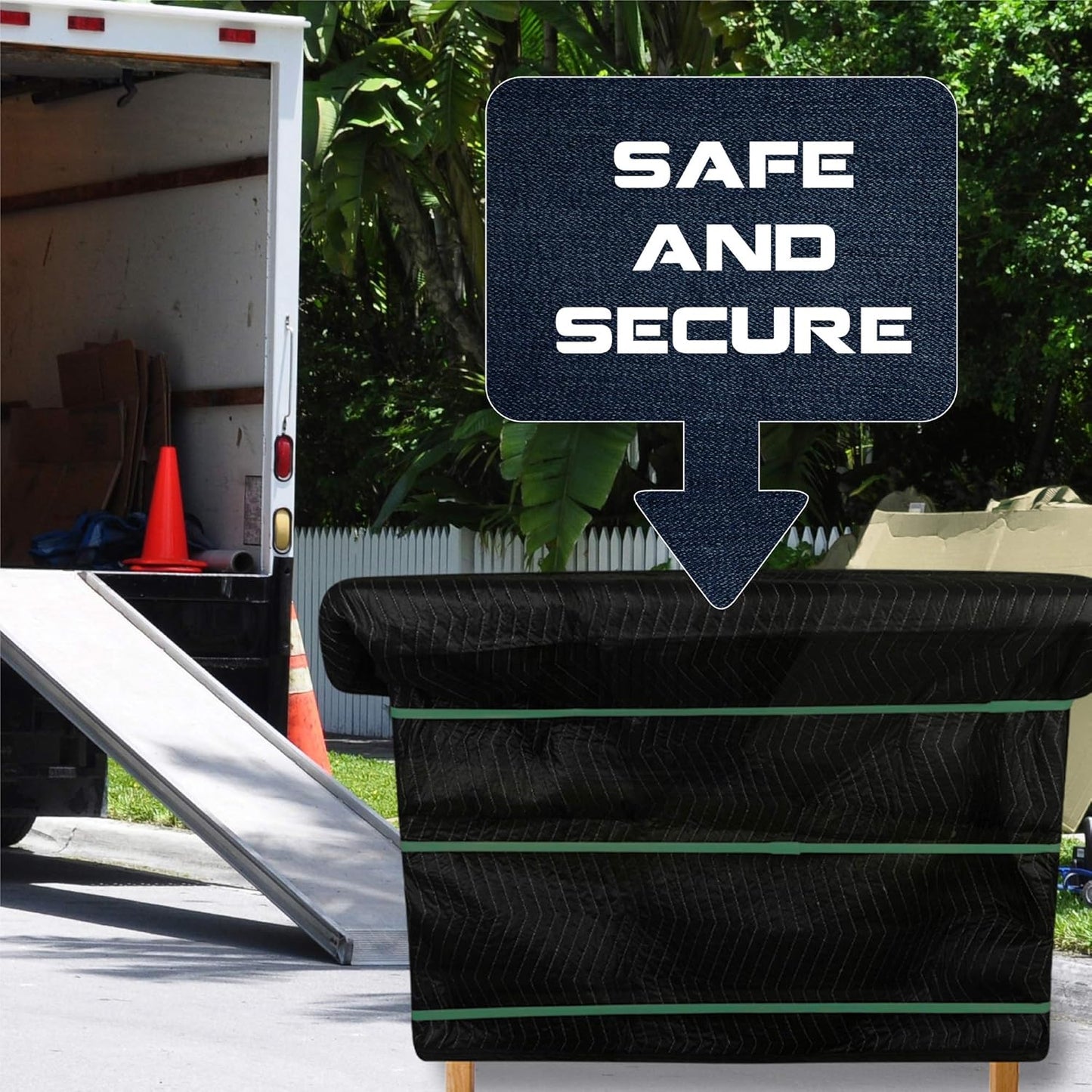 kitchentoolz 48 Pack Mover Bands – Extra Large Rubber Bands for Furniture & Moving Blankets – Heavy-Duty Stretch Bands in 4 Sizes (25", 30", 36", 42") – Secure Drawers, Doors & Covers During Moving & Storage