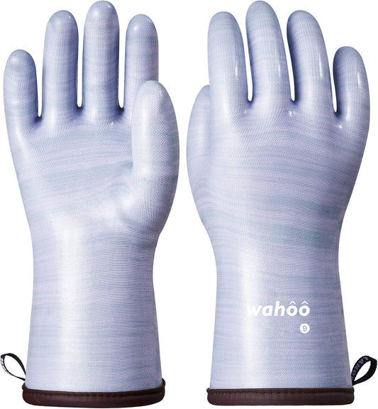 LANON Protection Wahoo Liquid Silicone Smoker Oven Gloves, Food-Contact Grade, Heat Resistant