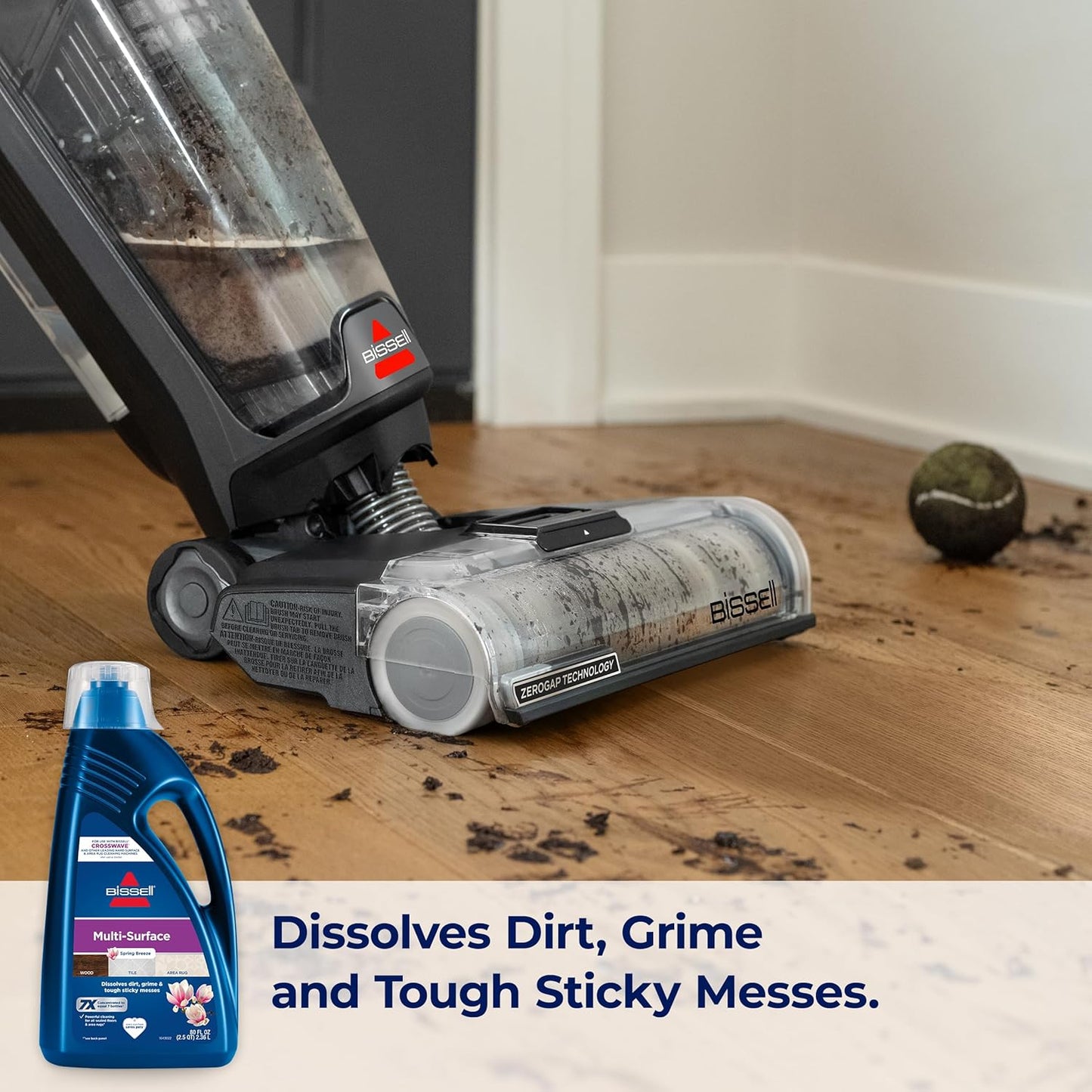 Bissell MultiSurface Floor Cleaning Formula for Crosswave and Spinwave (80 oz), 1789G